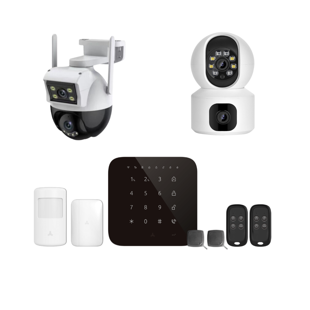 Alarme Maison Wifi Et Gsm G Sans Fil Connect E Casa Noire Avec Cam Ras Double Objectif Kit